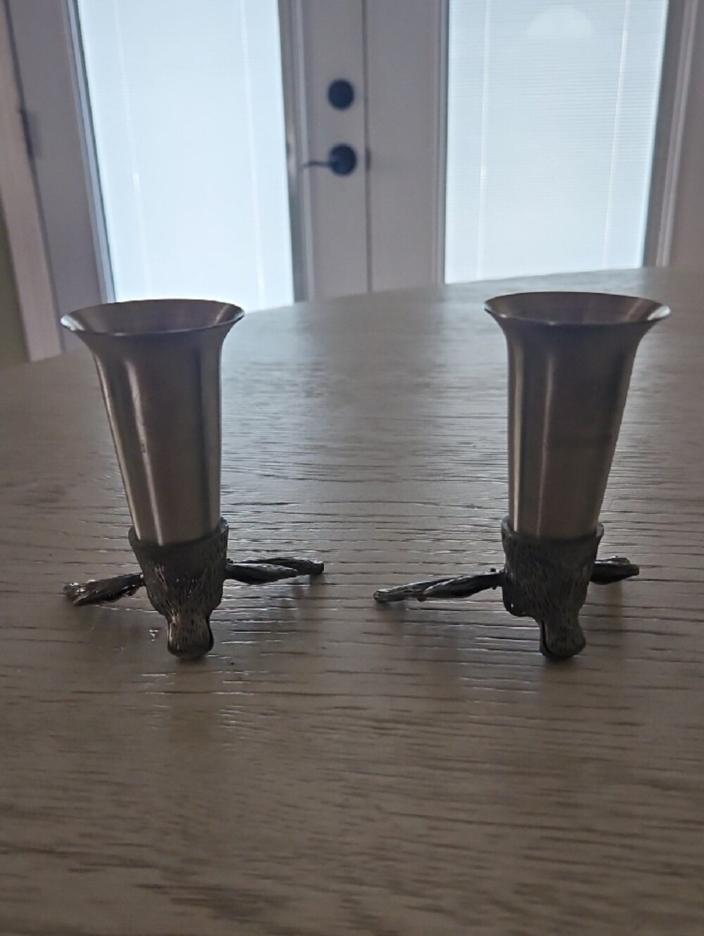Set of 2 Jägermeister Silver Shot Glasses - Picture 2 of 6